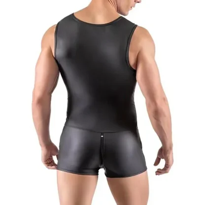 Zippered Front Sleek Gents Bodysuit - Image 2