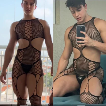 Sexy Fishnet Gents Bodystockings - Image 5