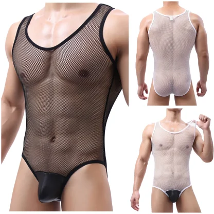 Sexy See-through Gents Bodysuit - Image 6