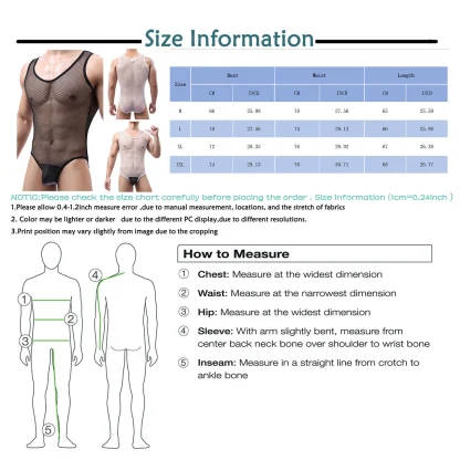Sexy See-through Gents Bodysuit - Image 7