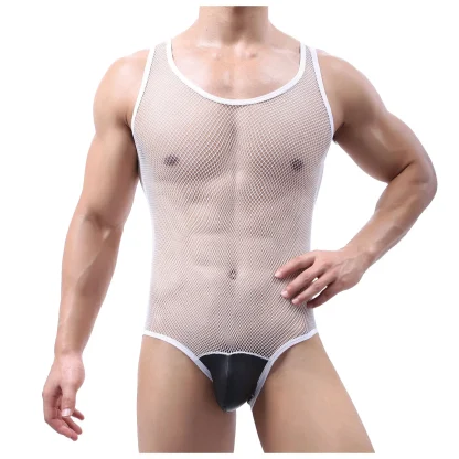 Sexy See-through Gents Bodysuit - Image 2