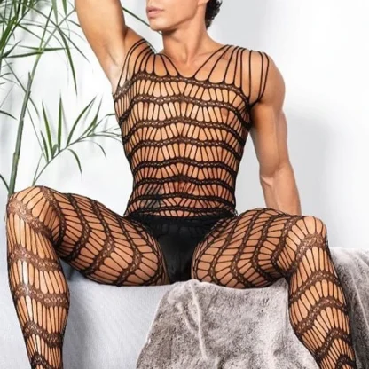 Transparent Fishnet Gents Bodystocking