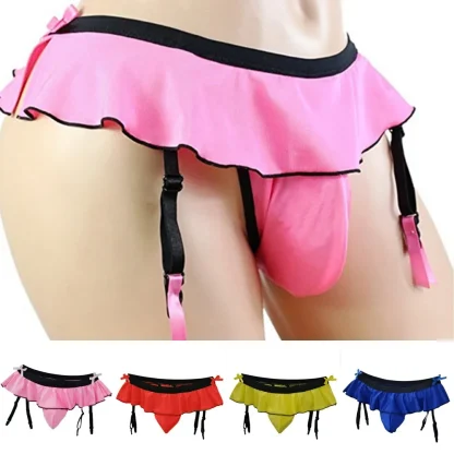 Suspender Ruffle Skirt Thong - Image 7