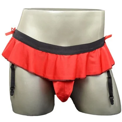 Suspender Ruffle Skirt Thong - Image 5