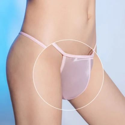 Shiny Thin Solid Color Thong - Image 4