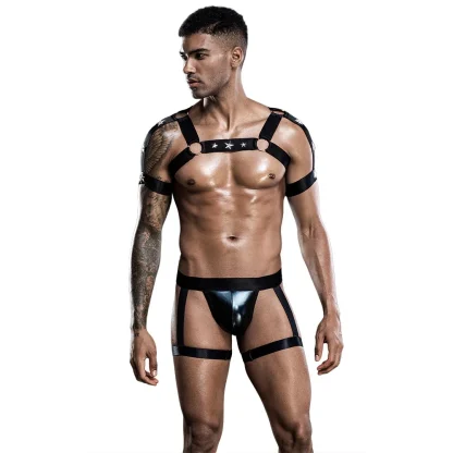 Hot Glossy Black Strappy Lingerie