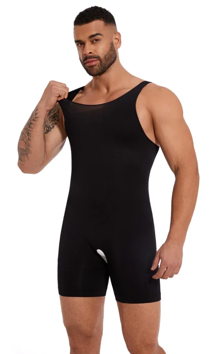 Men's Slimming Crotchless Bodysuit - Image 3