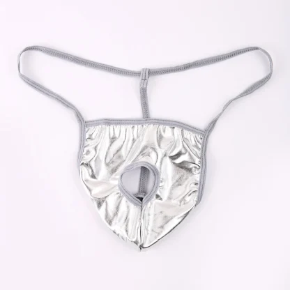 Solid Color Crotch Cutout G-string - Image 7
