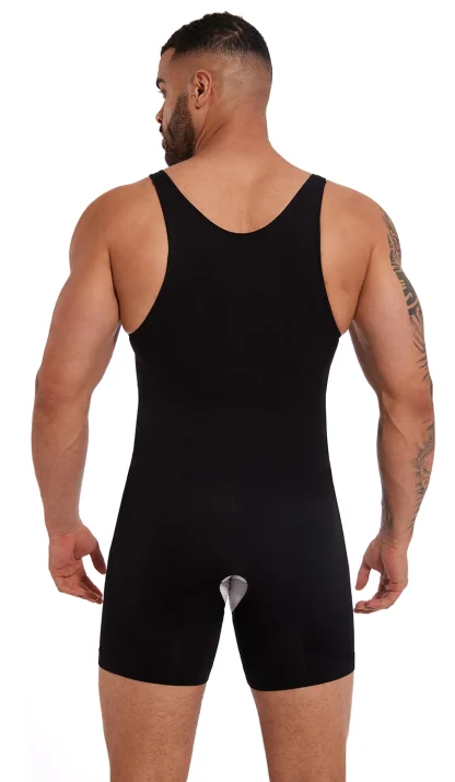 Men's Slimming Crotchless Bodysuit - Image 4