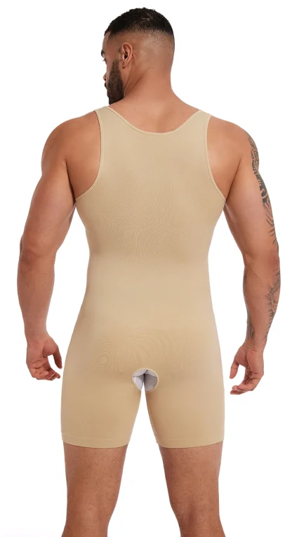 Men's Slimming Crotchless Bodysuit - Image 13
