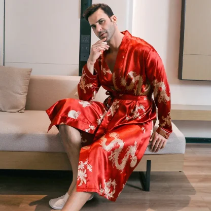 Printed Dragon Shiny Robes - Image 6