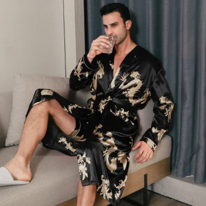 Printed Dragon Shiny Robes