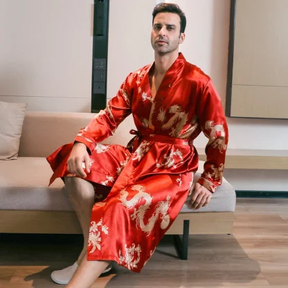 Printed Dragon Shiny Robes - Image 7