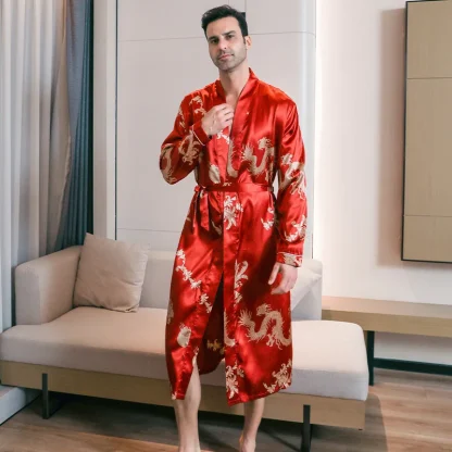 Printed Dragon Shiny Robes - Image 8