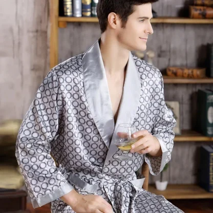 Men's Elegant Waist Tie Robes - Image 5