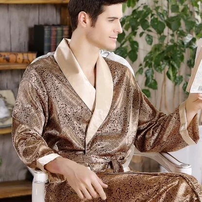 Men's Elegant Waist Tie Robes - Image 3