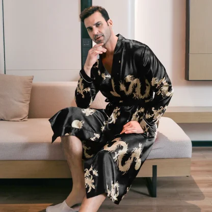 Printed Dragon Shiny Robes - Image 5